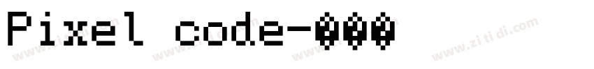 Pixel code字体转换